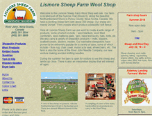 Tablet Screenshot of lismoresheepfarmwoolshop.com